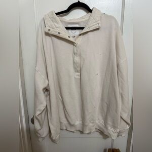 Aerie Cream On Snap Sweatshirt